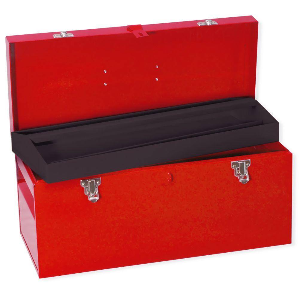 URREA Heavy Duty Metal Tool Box - 20 in. X 8 in. X 9 in. D6