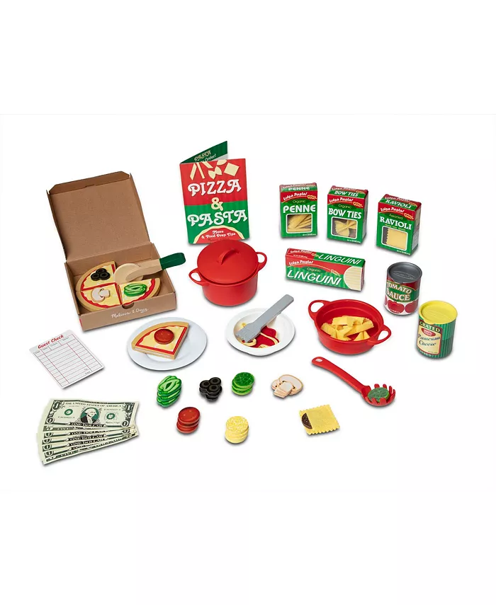 Melissa and Doug Deluxe Pizza Pasta 92 Piece Play Set