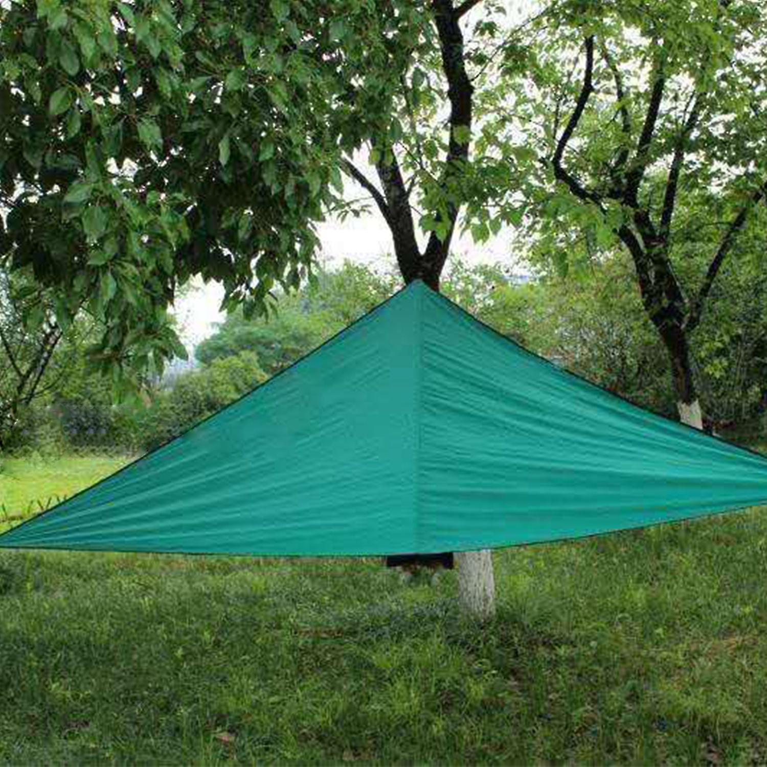 20ft Rain Fly Uv Resistant Sun Shade Sail Canopy Waterproof Heavy Duty Triangle 210t Polyester Awning Sand Sunshade For Outdoor Patio Garden Backyard