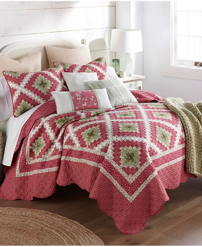 Donna Sharp Sweet Melon 3 Piece Quilt Set， Queen