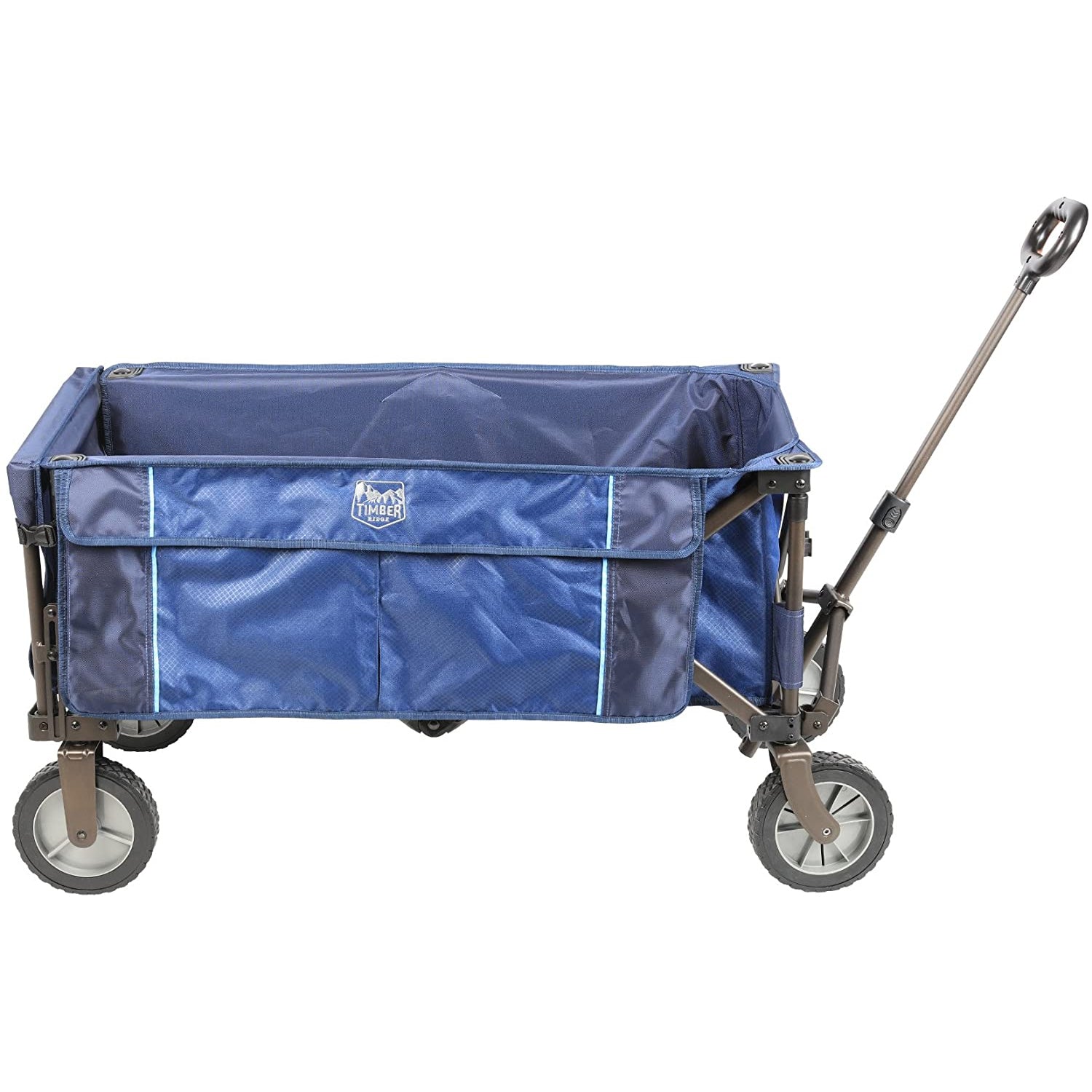 Timber Ridge Foldable Rolling Utility Tailgate Wagon Cart, Red