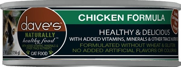 Dave's Pet Food Naturally Healthy Grain-Free Chicken Formula Canned Cat Food