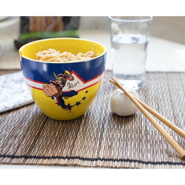 Just Funky My Hero Academia All Might Dinnerware Set 16 ounce Ramen Bowl And Chopsticks