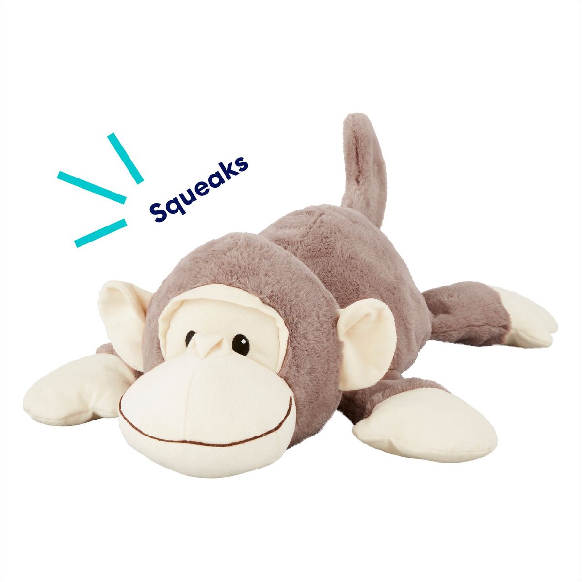 Frisco Monkey Plush Squeaky Dog Toy