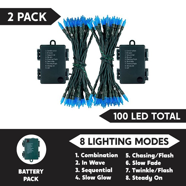 Joiedomi 2 Sets Of 50 count Led String Lights Blue