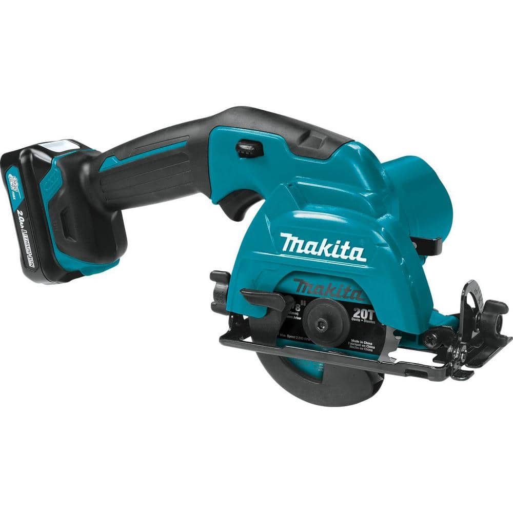 Makita 12V max CXT Lithium-Ion Cordless 3-3/8 in. Circular Saw Kit, Case (2.0Ah) SH02R1