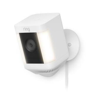 Ring Spotlight Cam Plus Plug-In - Smart Security Video Camera with LED Lights 2-Way Talk Color Night Vision White B09J1TB7TB