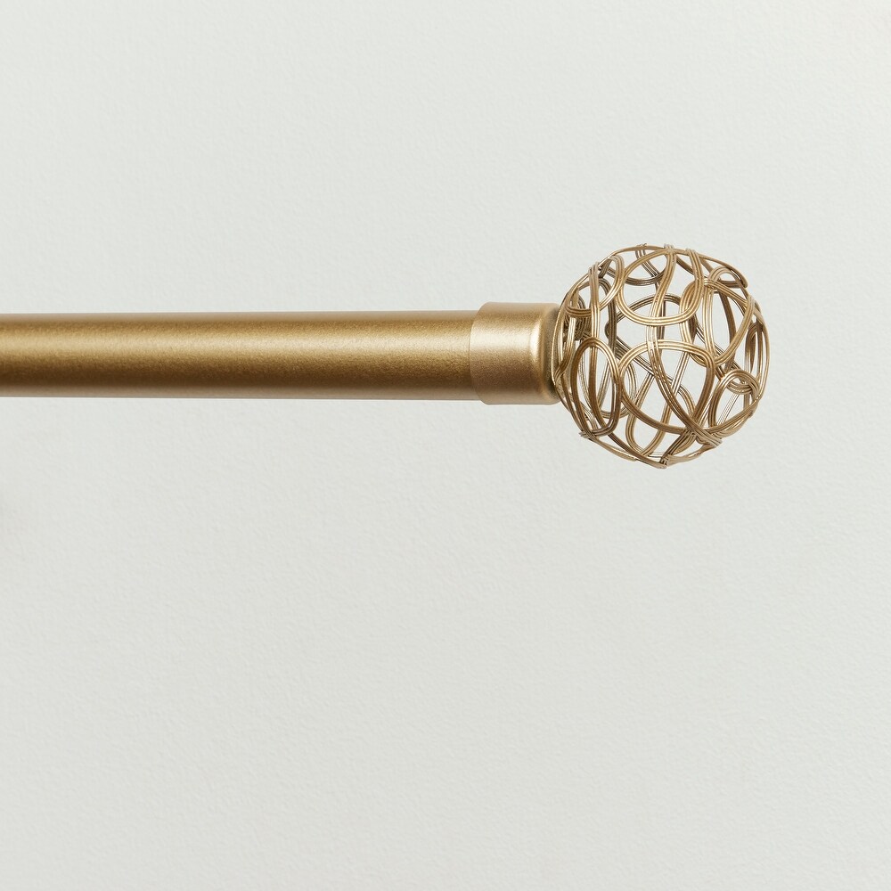 ATI Home Curtains Catherine Curtain Rod and Finial Set