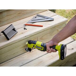 RYOBI ONE+ 18V Cordless Multi-Tool Kit with 2.0 Ah Battery Charger and  22-Piece Oscillating Blade Set PCL430K1-A242201