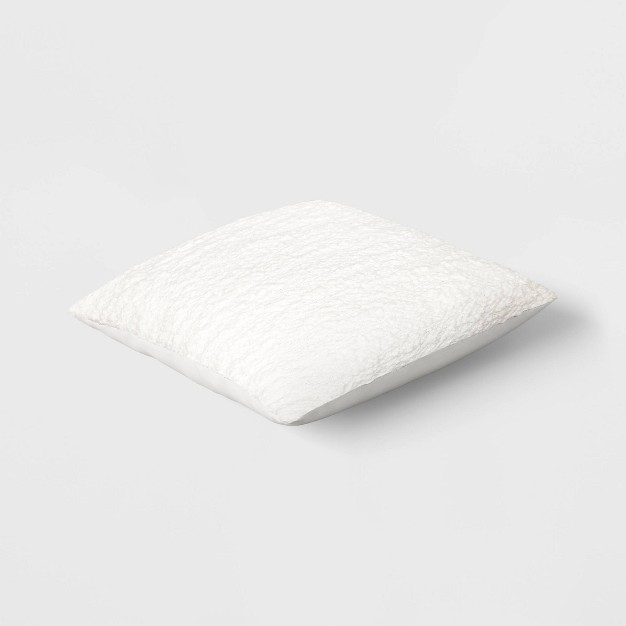 Woven Cotton Textured Square Throw Pillow