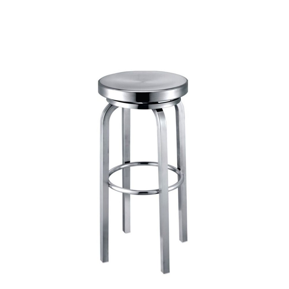 Mel stool， swivel and metal frame.