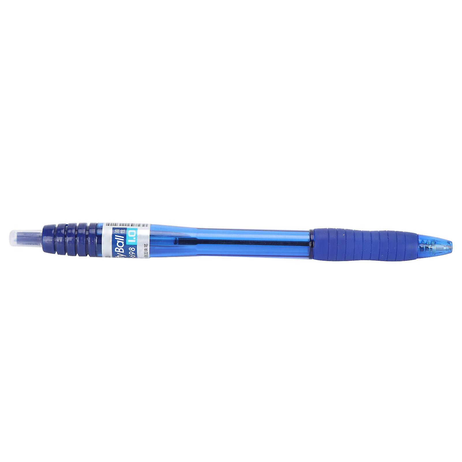 Ballpoint Pen Pressed Type Flexible Oily Ballpoint With Pen Clip Office Stationery 1.0mmblue