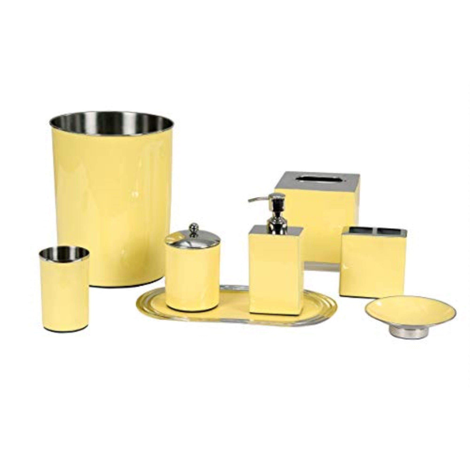 Better Trends Trier Canister 100% Stainless Steel Bathroom Accessories - Yellow