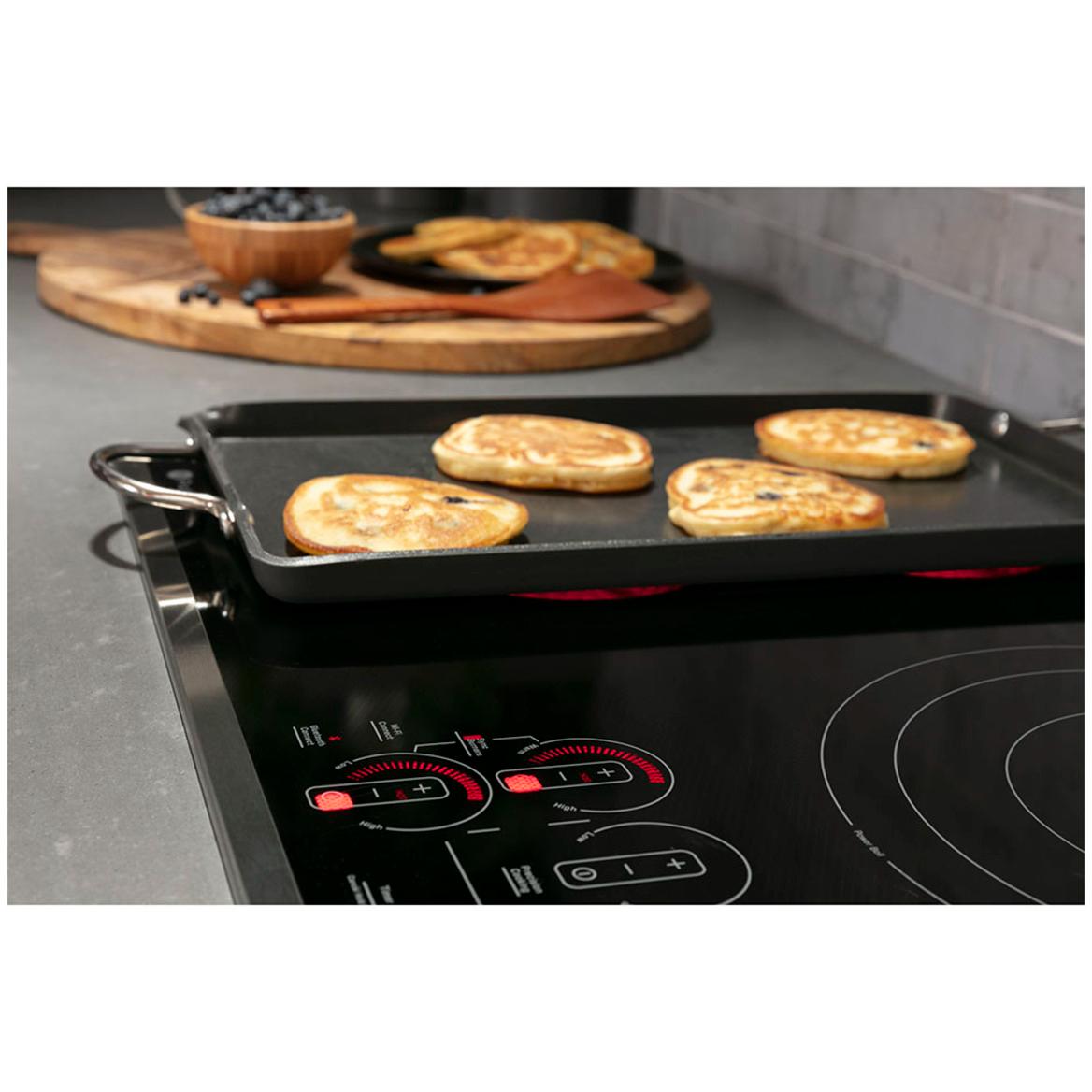 GE Profile 30-inch Built-in Electric Cooktop With Wi-Fi PEP7030DTBB