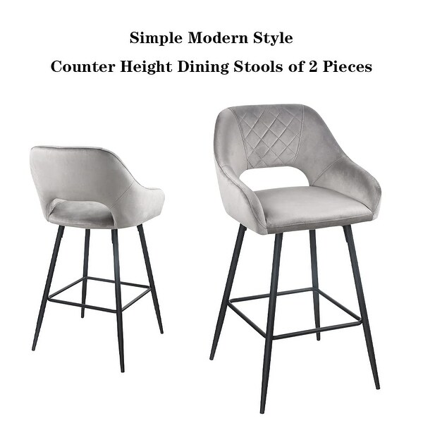 Sicotas Modern Bar Chairs High Dining Chairs (Set of 2) - N/A