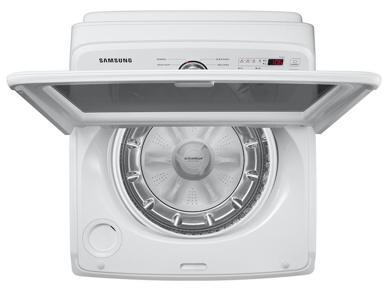 Samsung WA49B5105AW 4.9 Cu. Ft. Large Capacity Top Load Washer With Activewave™ Agitator And Deep Fill In White