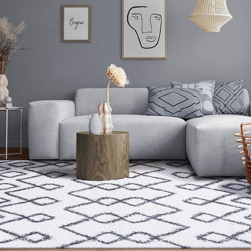 Superior Boho Geometric Shag Area Rug