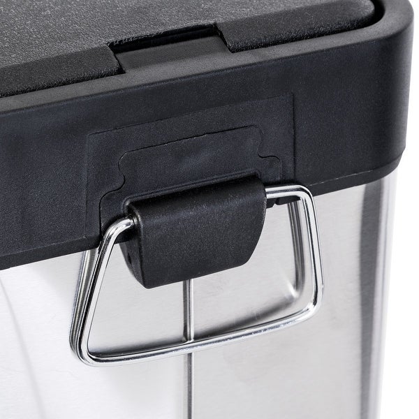 2.1 gal Rectangular Stainless Steel Step On Kitchen Trash Can