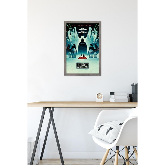 Trends International Star Wars The Empire Strikes Back 40th Anniversary Framed Wall Poster Prints