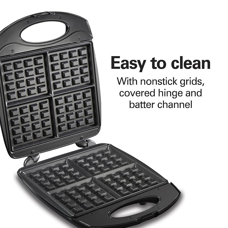 Hamilton Beach 4-Square Belgian Waffle Maker