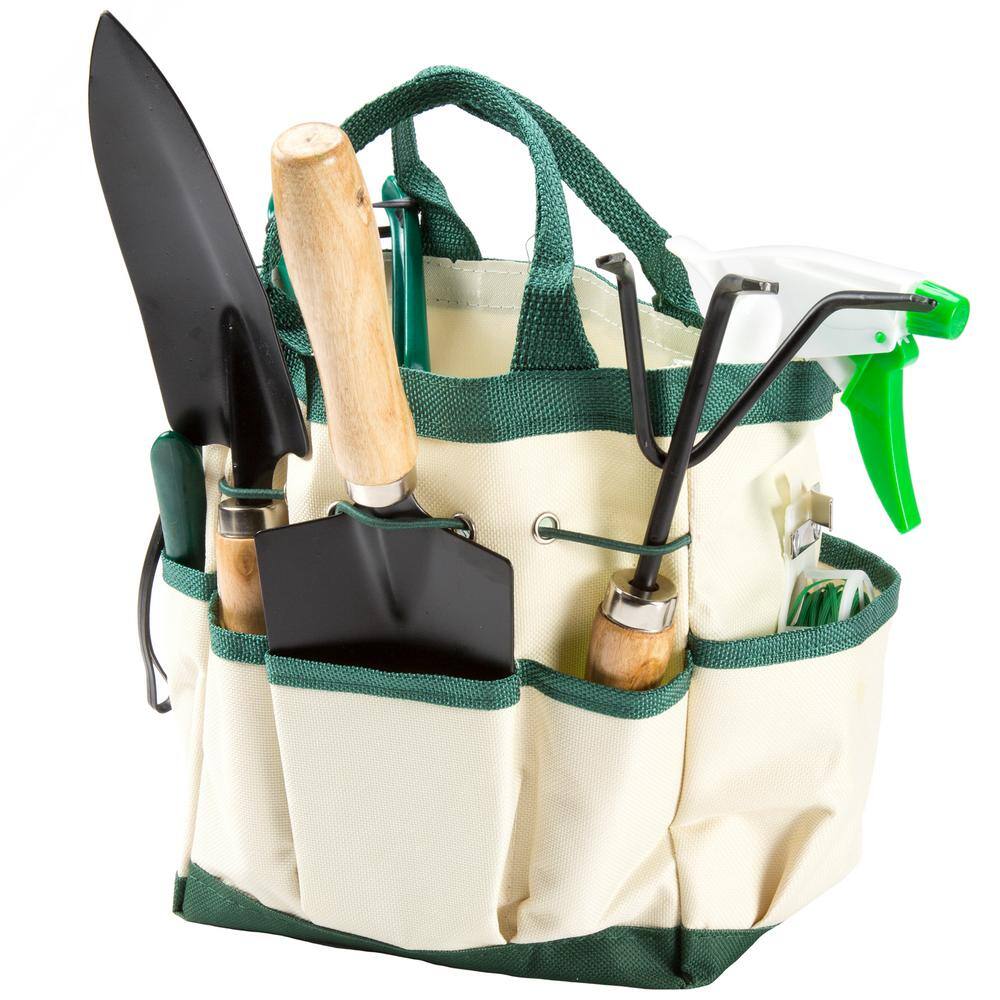 Pure Garden 8.25 in. Garden Tool and Tote Set (8-Piece) 75-08002