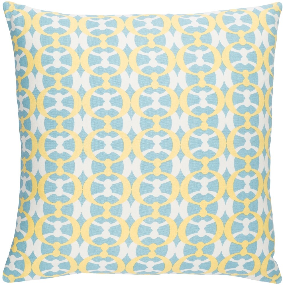 Decorative Westbury Aqua Blue 20 inch Throw Pillow Cover