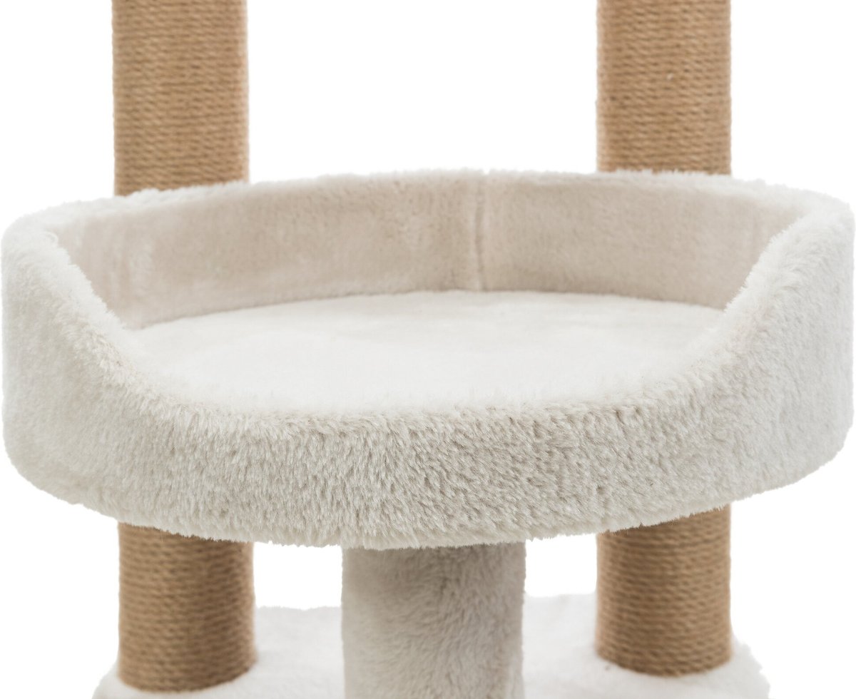 TRIXIE Isaba 24.5-in Plush Carpet Cat Scratching Post， Light Gray