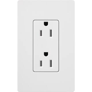 Lutron Claro 15 Amp Duplex Outlet White (CAR-15-WH) CAR-15-WH