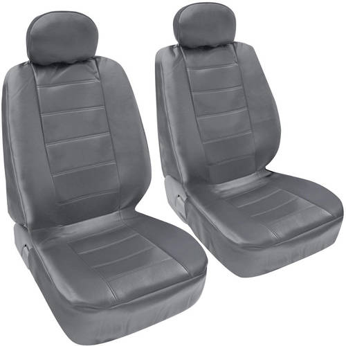 BDK PU Leather Seat Covers for SUV and Van 3 Rows Premium Leather Covers， Black Beige Gray