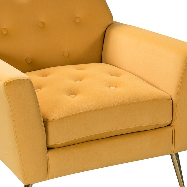 Lilia Contemporary Upholstered Armchair with Tufted Back by HULALA HOME