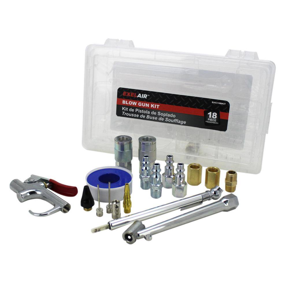 EXELAIR 18-Piece Blow Gun Kit EX0318BKIT