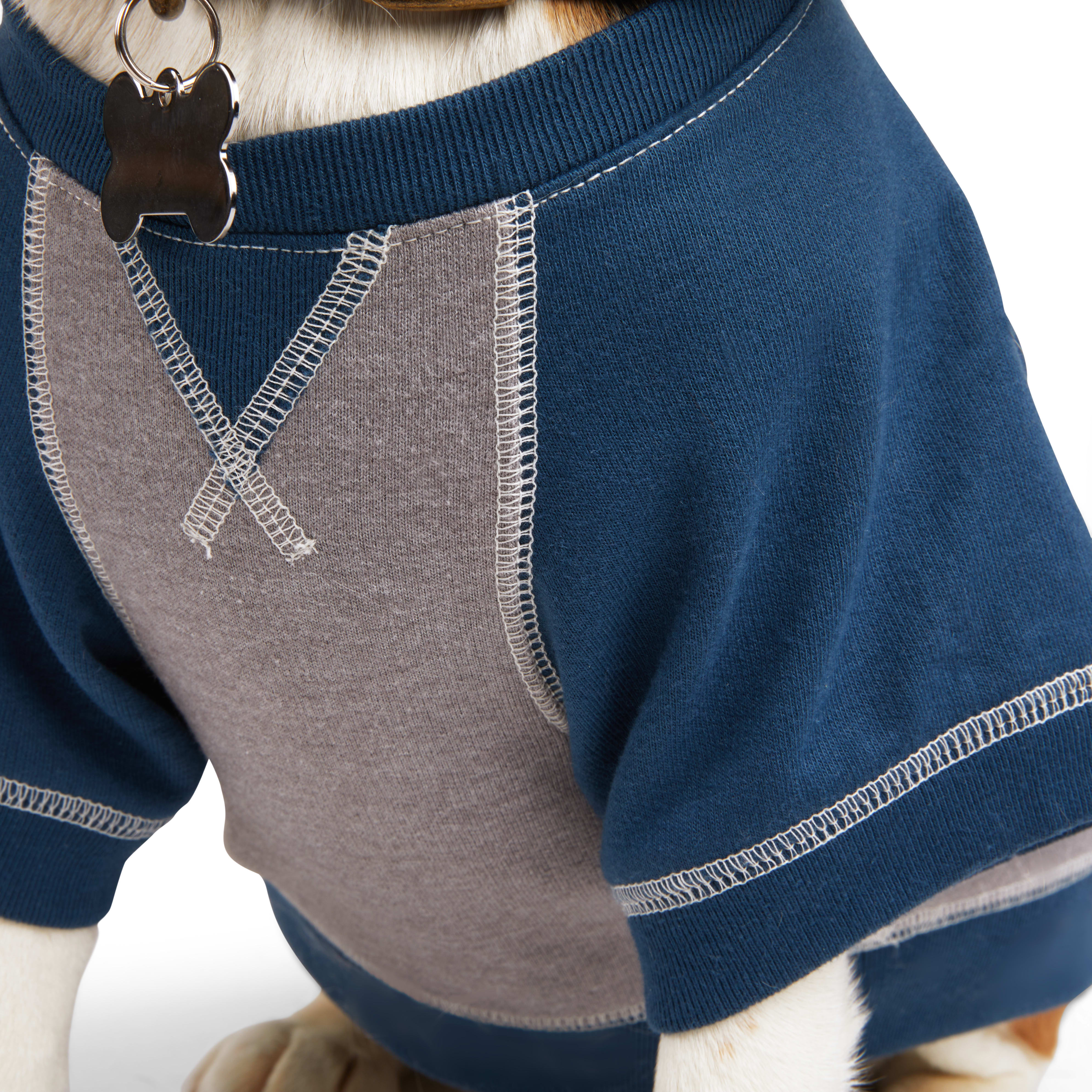 REDDY Grey French Terry Dog Crew， Large