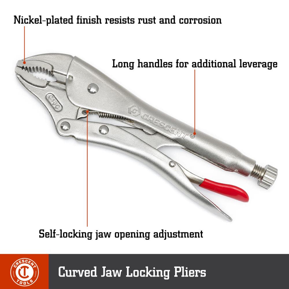 Crescent 10 Straight Jaw Locking Pliers