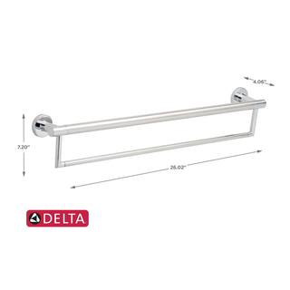 Delta Decor Assist Contemporary 24 in. Towel Bar with Assist Bar in Chrome 41519