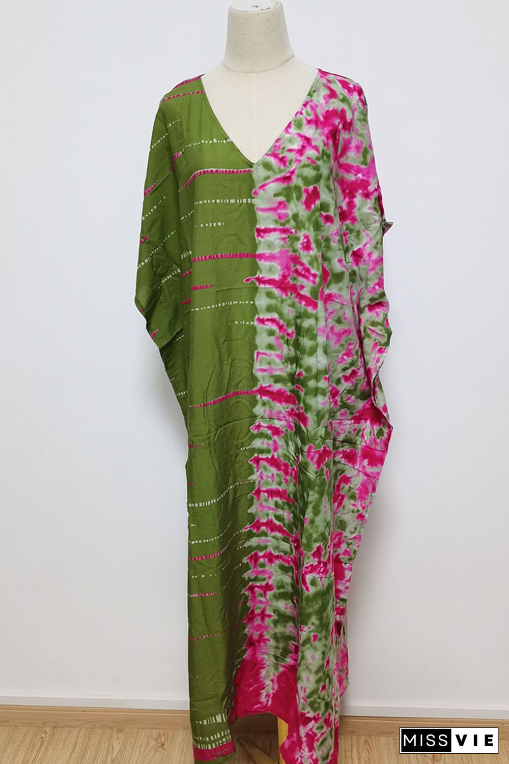 Tie Dye Print Beach Cover Up Kimono