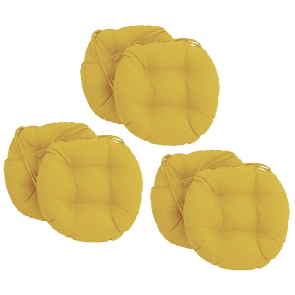 16-inch Round Tufted Indoor/ Outdoor Chair Cushions (Set of 6)