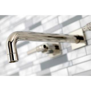 Kingston Brass Milano 2-Handle Wall Mount Tub Faucet in Polished Nickel (Valve Included) HKS6026ML