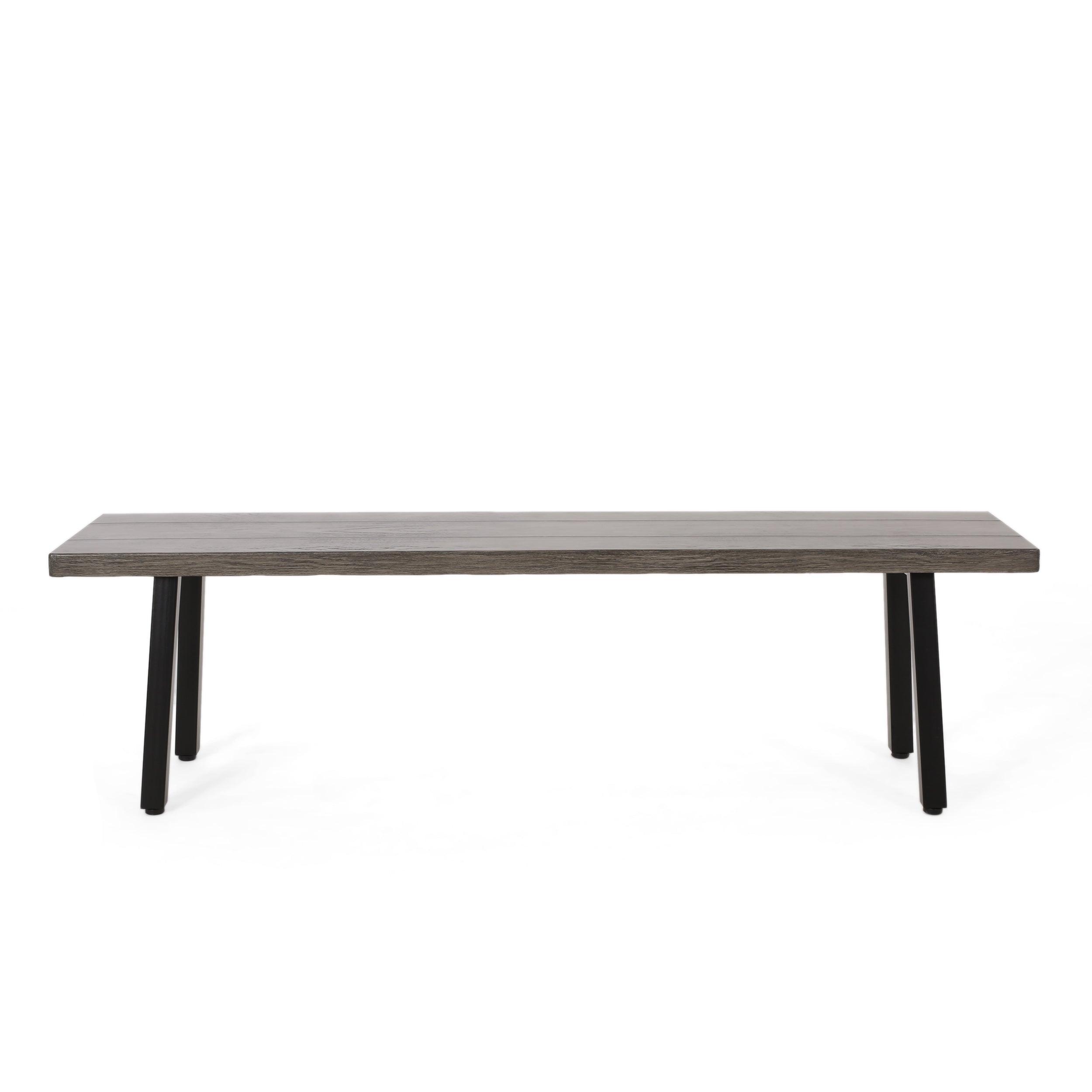 Altair Outdoor Modern Industrial Aluminum Dining Bench