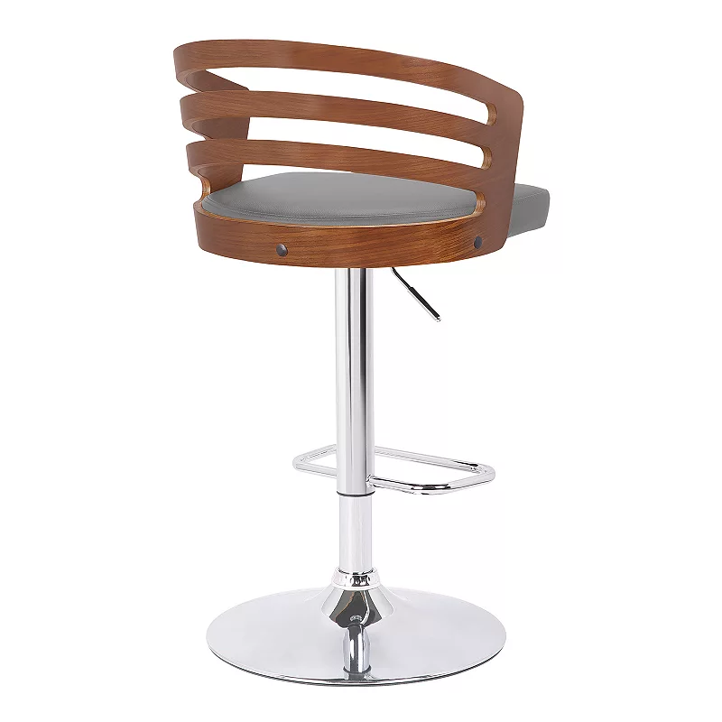 Armen Living Adele Mid-Century Adjustable Swivel Bar-stool