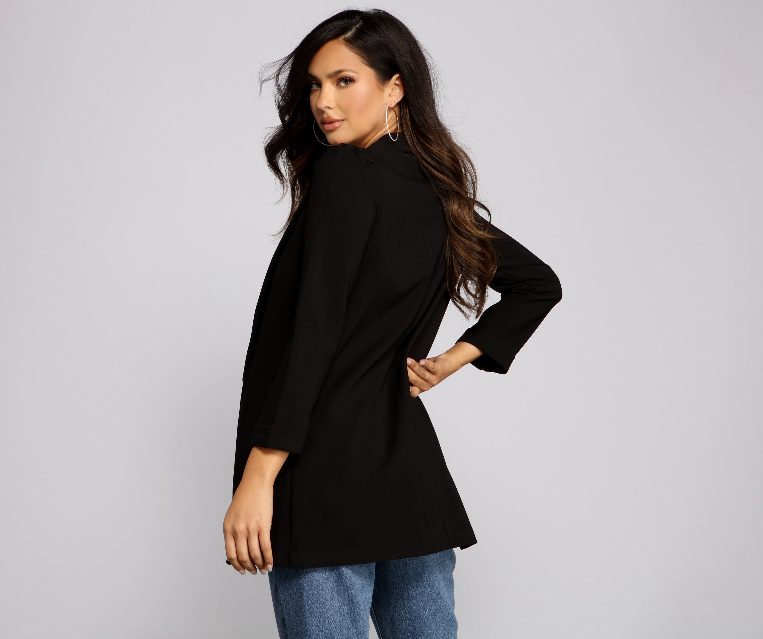 Poised And Professional Longline Blazer