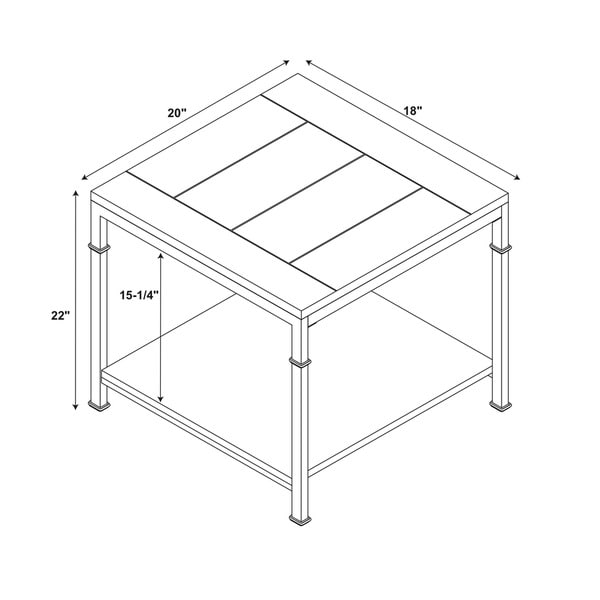 Carbon Loft Industrial Veneer Julia End Table