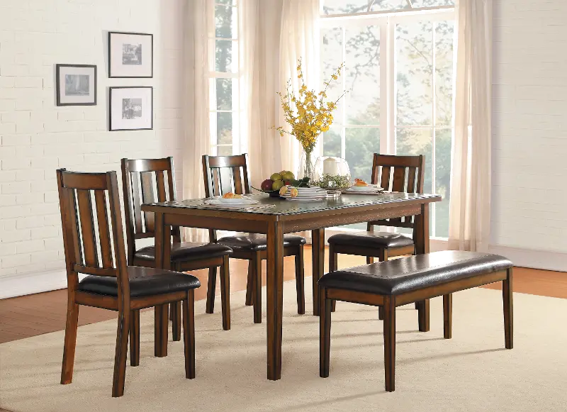 Del Mar Dark Cherry 6 Piece Dining Set