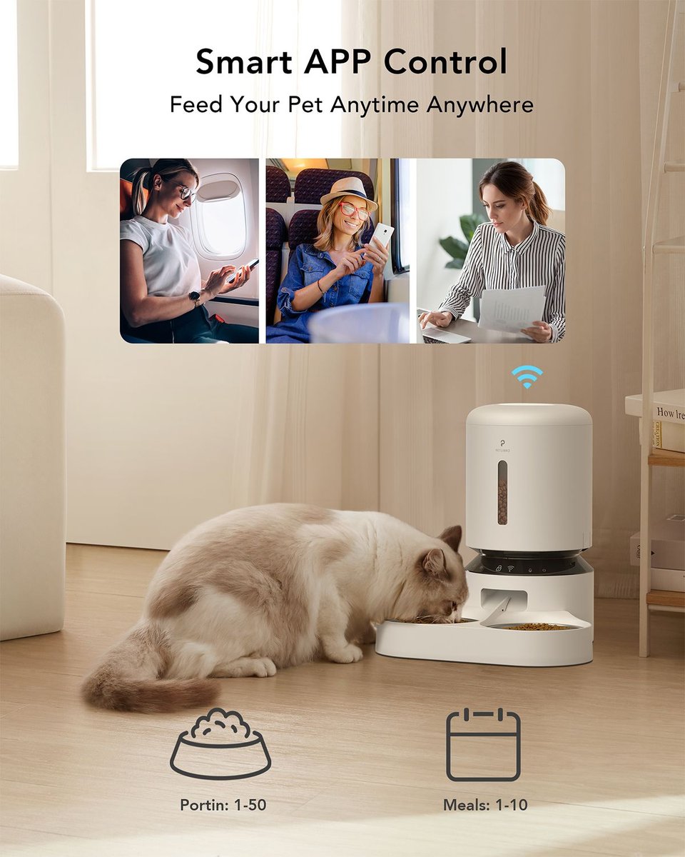 Petlibro Granary WIFI 2.4g and 5G Automatic Two Cat Feeder