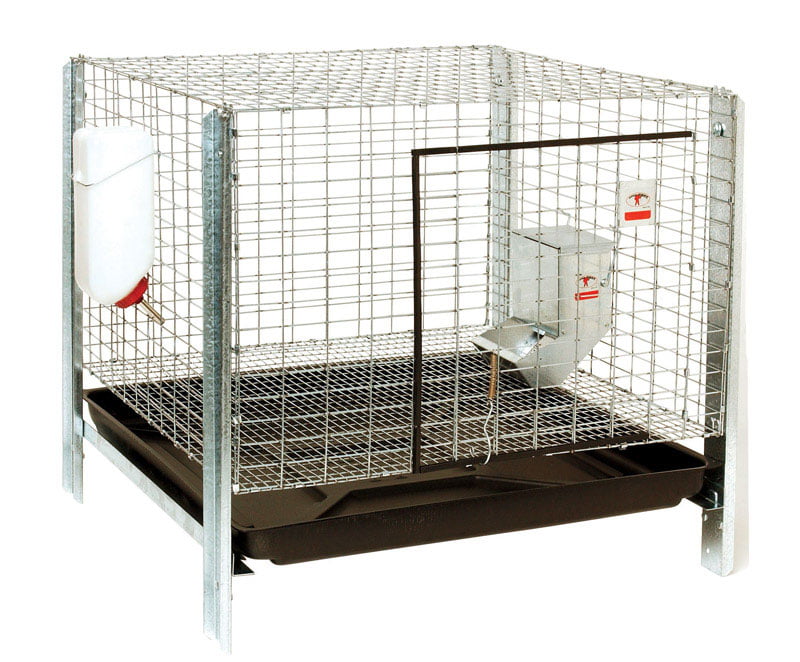 Pet Lodge Metal Rabbit Hutch Kit Silver 23 in. H X 24 in. W X 24 in. D