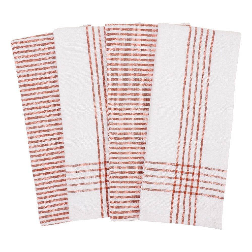 Monoco Relaxed Casual Kitchen Towels  Set of 4