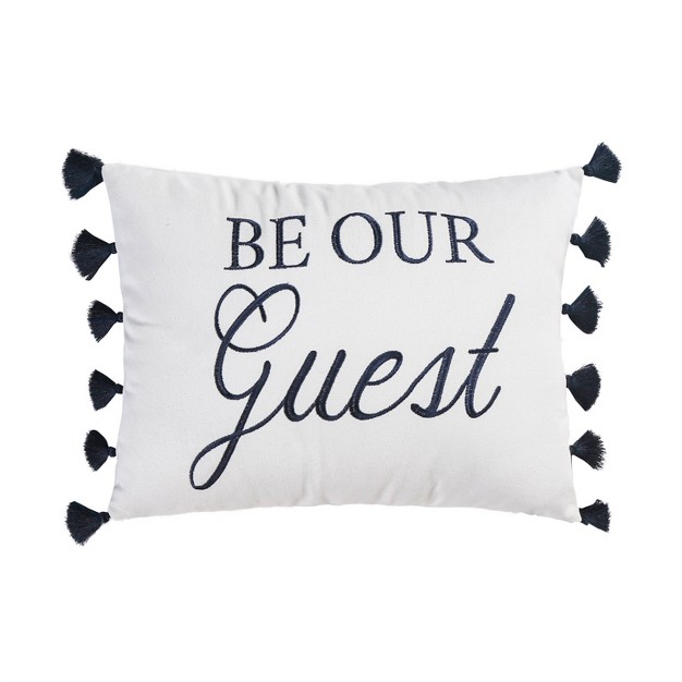 Valentina Be Our Guest Decorative Throw Pillow White Homthreads