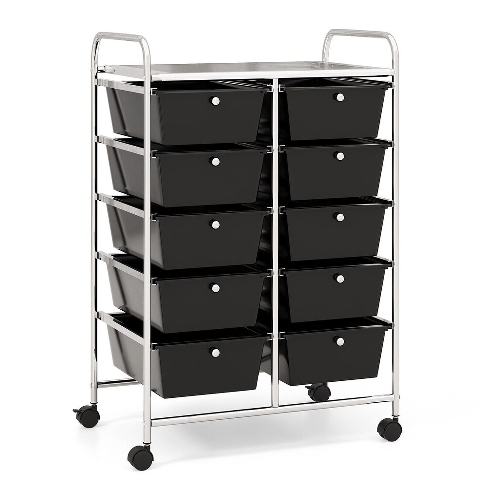 10 Drawer Rolling Storage Cart