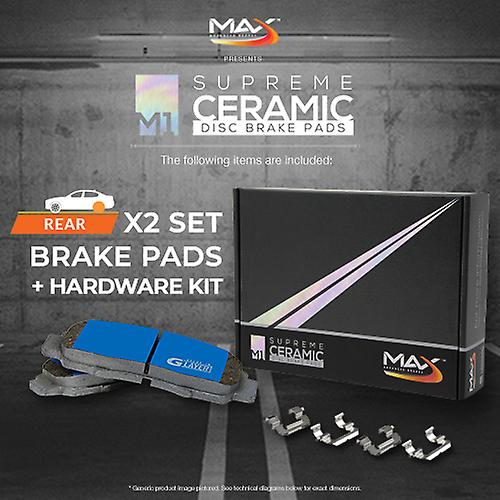 [R] Max Supreme M1 Ceramic Brake Pads 1998 1999 2000 2001 2002 Mazda 626