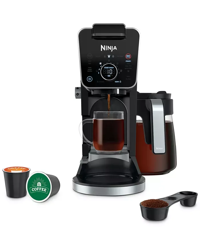 Ninja CFP301 DualBrew Pro Specialty Coffee System， Single-Serve， Compatible with K-Cups 12-Cup Drip Coffee Maker