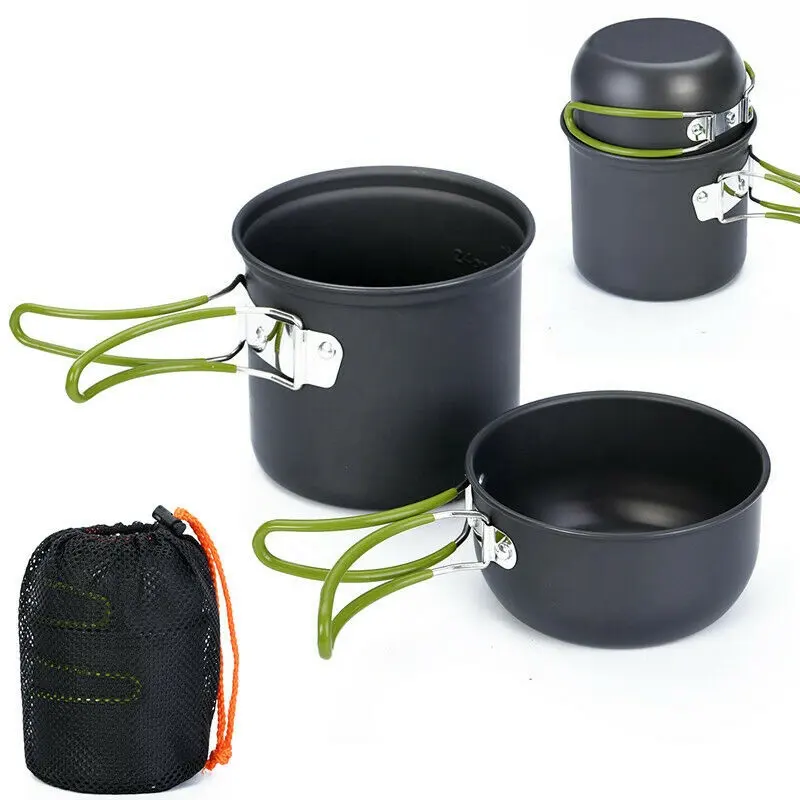 Hot Sales 1 2 Person camping cooker Picnic Pot outdoor gear accessories cookware sets Portable Cooking Tableware equipment